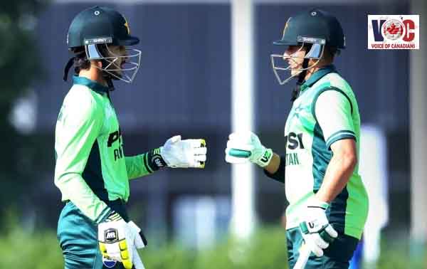 سمیر منہاس کی طوفانی اننگز، پاکستان کا بھارت کو 348 رنز کا ہدف