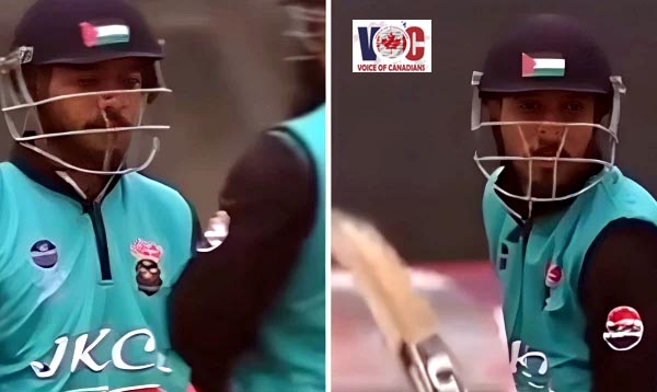 ہیلمٹ پر فلسطینی پرچم کا اسٹیکر؛ مسلم کرکٹر پر پابندی عائد